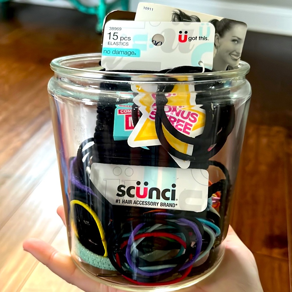 Assorted hair scrunchies